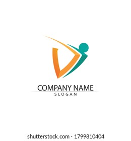Community people care and work and social icon design template vector