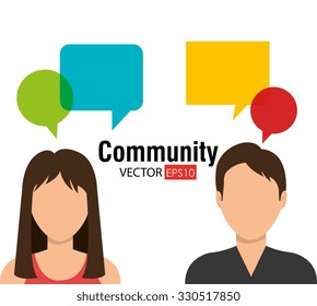 Community and people graphic design, vector illustration.
