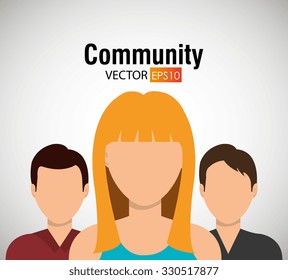 Community and people graphic design, vector illustration.