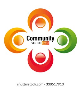 Community and people graphic design, vector illustration.