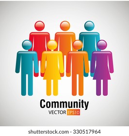 Community and people graphic design, vector illustration.