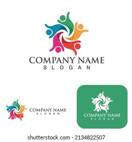 Logotipo, red y social del grupo de personas de la comunidad