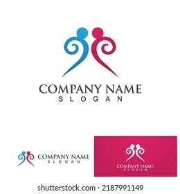 Community people group, network and social icon design template