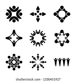 Community People And Group Symbols 