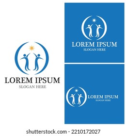 Community People Health Family Logo Vector Template