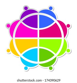 Community of people joined around the globe