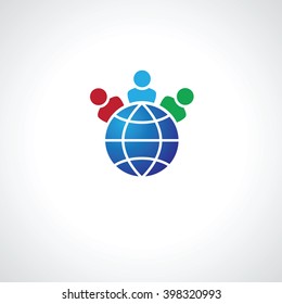 Community of people joined around the globe