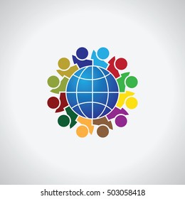 Community of people joined around the globe 12.