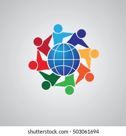Community of people joined around the globe 8.