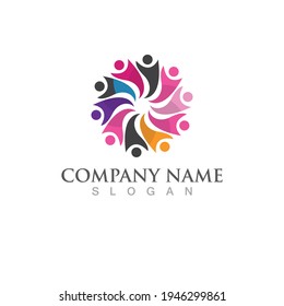 Community people logo design template