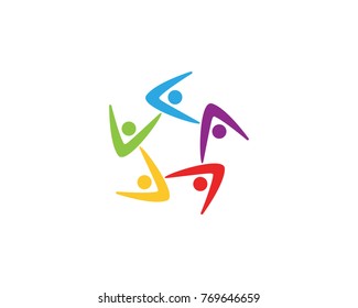 Community people logo design template