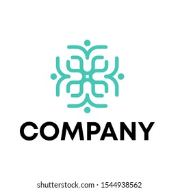 Community people logo design vector unique template