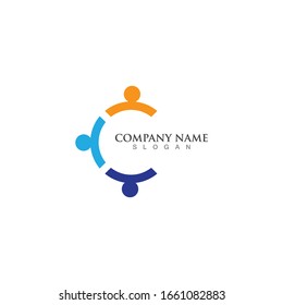 Plantilla de icono del logotipo de la comunidad vectorial