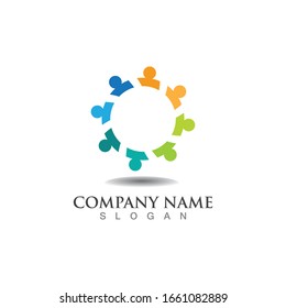 Community people logo icon template vector