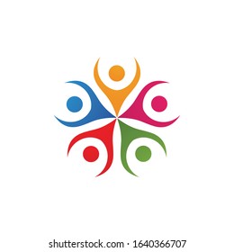 Community people logo network and social icon design template