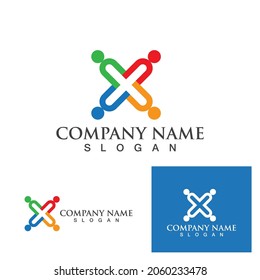 Community people logo network and social