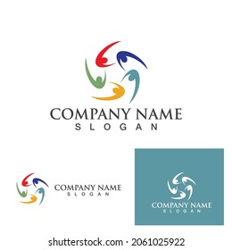 Community people logo sign illustration vector design