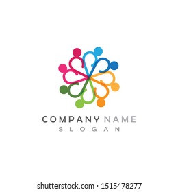 Community people logo and symbol template icon