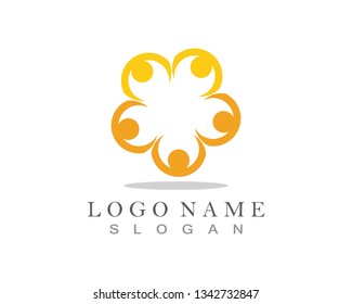 Community people logo and symbol vector