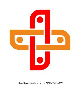 community people logo vector. icon template.