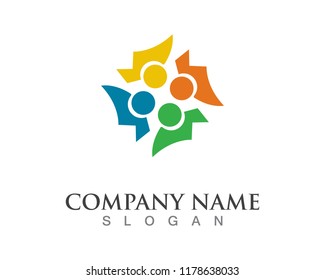 Community people logo vector symbol