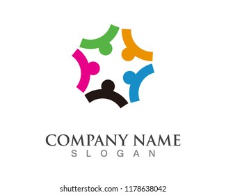 Community people logo vector symbol