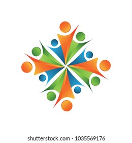 Community people logo, vector logo template