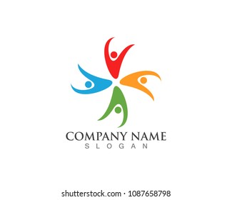 People Community Logo Template Design Stock Vector (Royalty Free ...