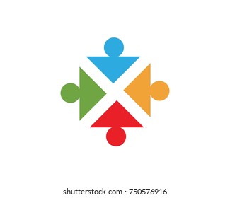 Community people logos vector
