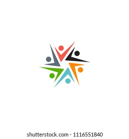 Community people organization logo icon template