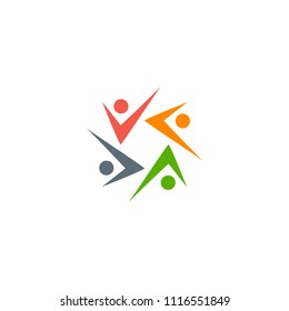 Community people organization logo icon template