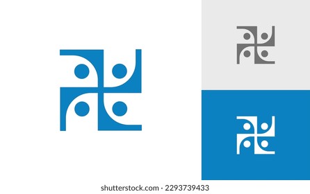 community people, social community, global community, human family logo design