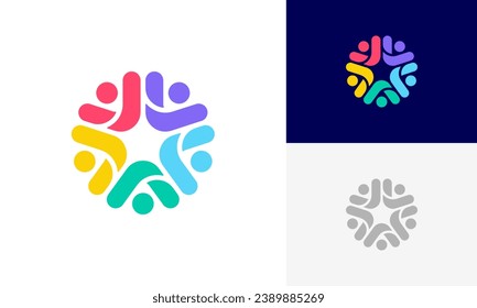 Community People, Social Community, Human Family Logo abstrakte Design-Vektorgrafik