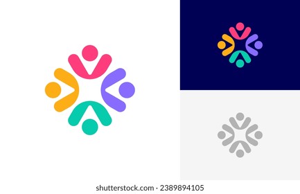 Community people, Social community, Human family logo abstract design vector