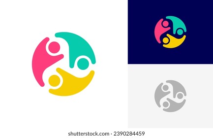 Community people, Social community, Human family logo abstract design vector