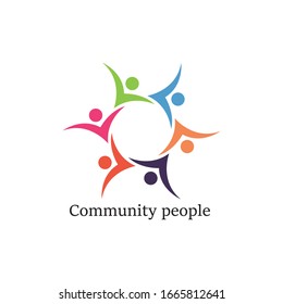 Community people social logo design template vector