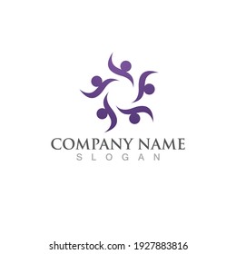 vector del logotipo del equipo de personas de la comunidad