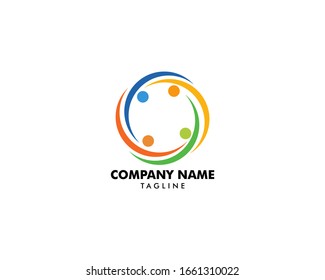 Elementos de diseño de logotipos de vectores para personas de la comunidad