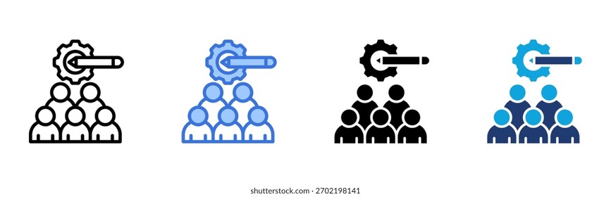 Icono de proyecto comunitario Multi Style Ilustración vectorial