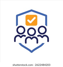 Community Protection Icons, Safety, Security, and Support Symbols for Design Projects