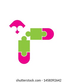 Community puzzle Logo template vector