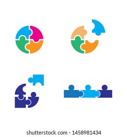Community puzzle Logo template vector
