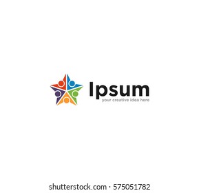 Community Puzzle Logo Vector