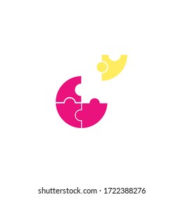 community puzzle logo vector design