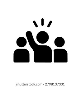 Community Rally Icon Containing Public Gathering Concept, Social Campaign Theme, and Advocacy Atmosphere
