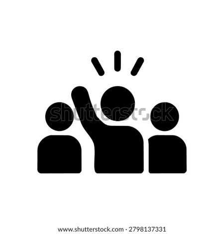 Community Rally Icon Containing Public Gathering Concept, Social Campaign Theme, and Advocacy Atmosphere