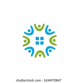 community real estate logo modern sign template