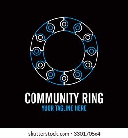 Community Ring Icon Logo Template
