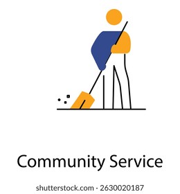 Community Service Icon Representing Legal Justice Symbol vector design