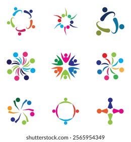 Community Set Logo Vector Art  Icons  and Graphics 